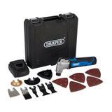 Draper Tools 12V Oscillating Multi-Tool (33 Piece), 1 x Battery, 1.5Ah, 1 x Fast Charger