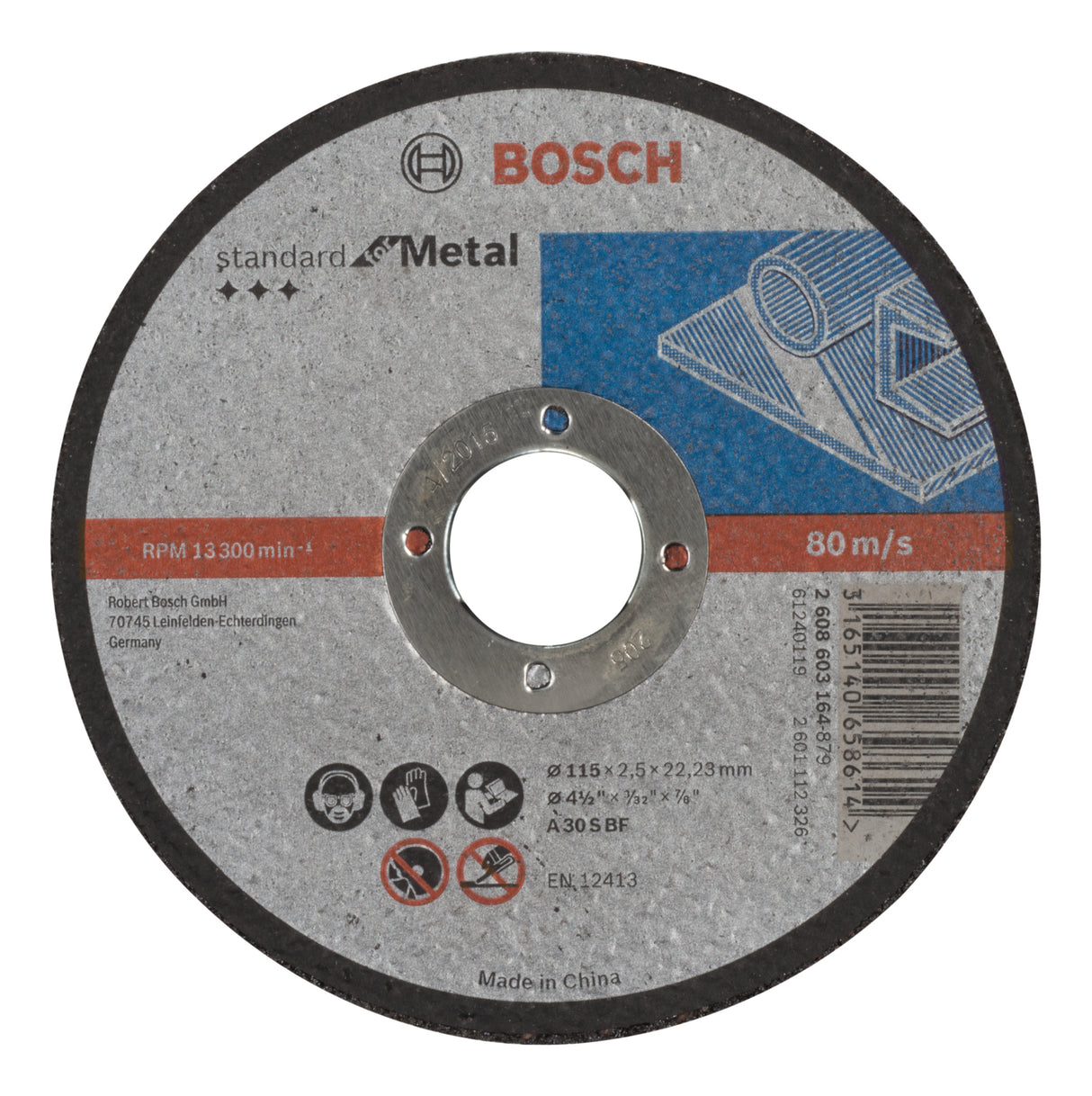 Bosch Professional Metal Straight Cutting Disc A 30 S BF - 115mm x 22.23mm x 2.5mm