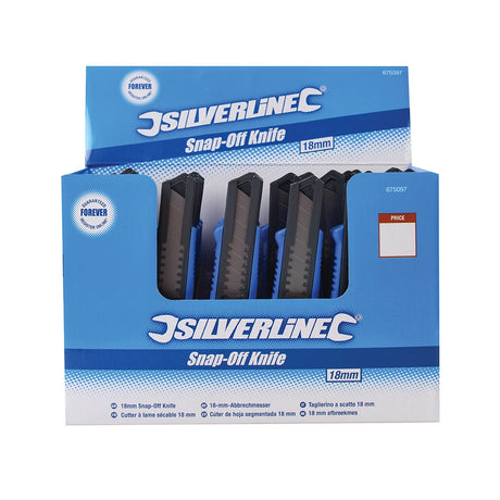 Silverline 18mm Snap-Off Knife Display Box 36Pce