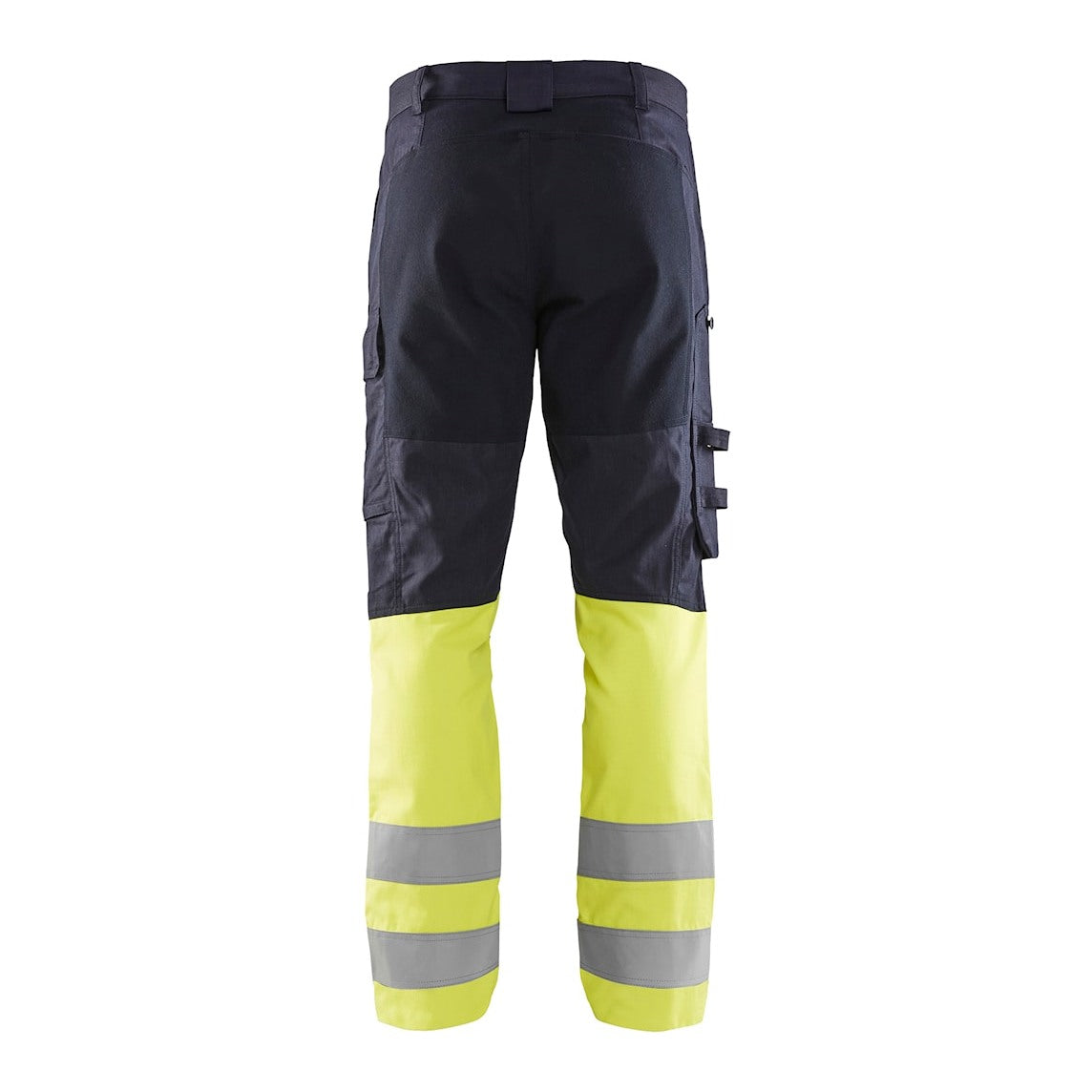 Blaklader Trousers Multinorm Inherent with Stretch 1787 #colour_navy-blue-hi-vis-yellow