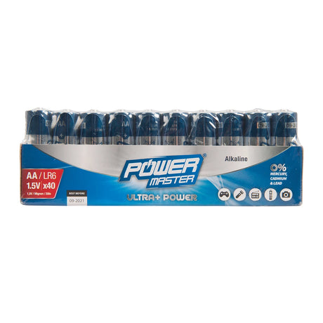 Powermaster AA Super Alkaline Battery Lr6 40Pk