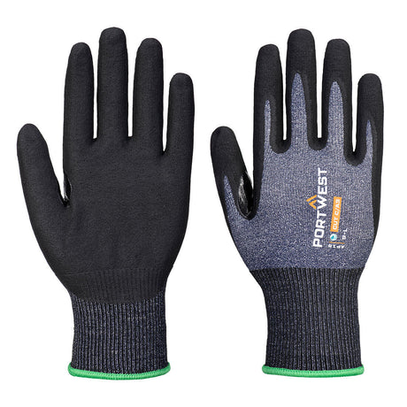 Portwest SG Cut C15 Eco Nitrile Glove (Pk12) #colour_blue-black