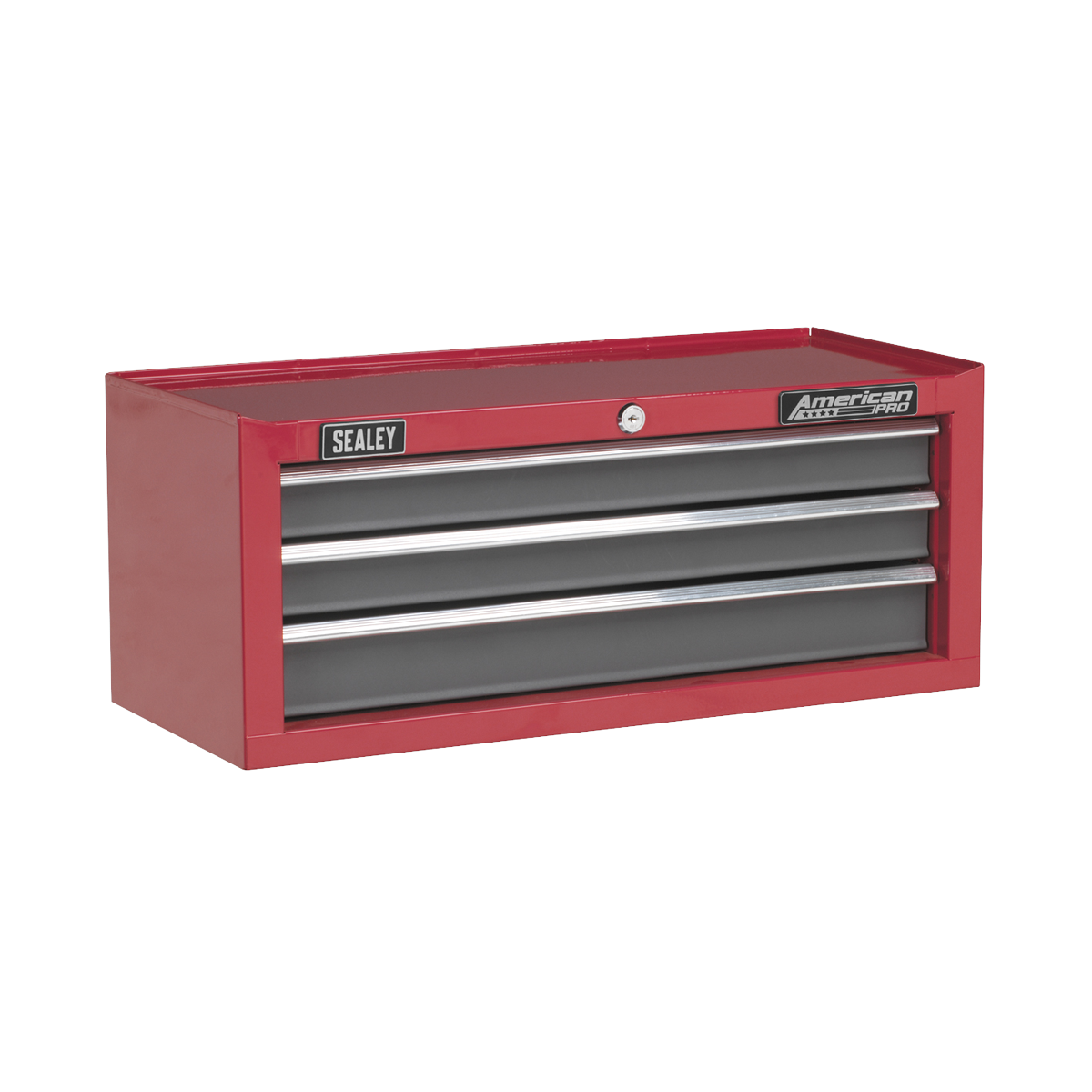 Sealey Mid-Box 3 Drawer with Ball-Bearing Slides - Red/Grey