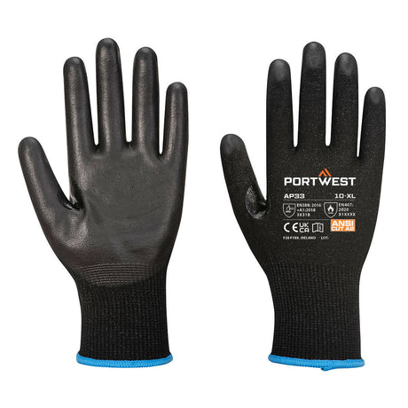 Portwest LR15 PU Touchscreen Glove (Pk12) #colour_black