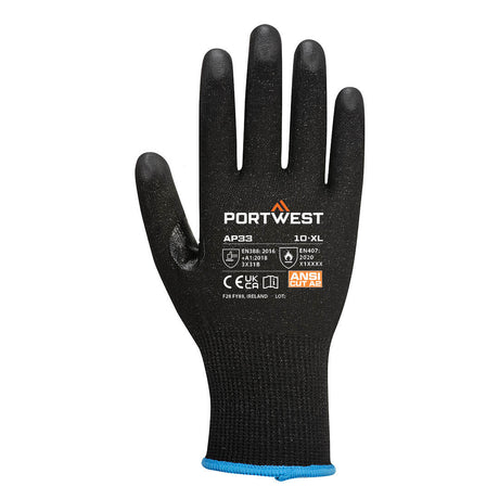 Portwest LR15 PU Touchscreen Glove (Pk12) #colour_black
