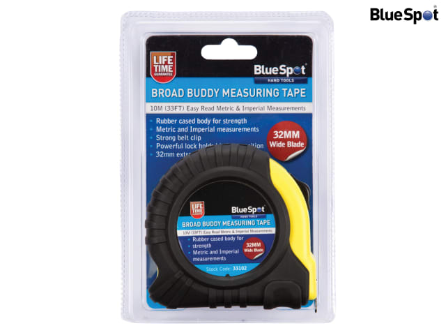 BlueSpot Tools Broad Buddy Pocket Tape 10m/33ft (Width 32mm)