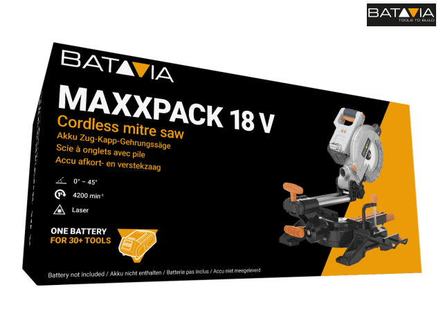 Batavia MAXXPACK Sliding Mitre Saw 216mm 18V Bare Unit