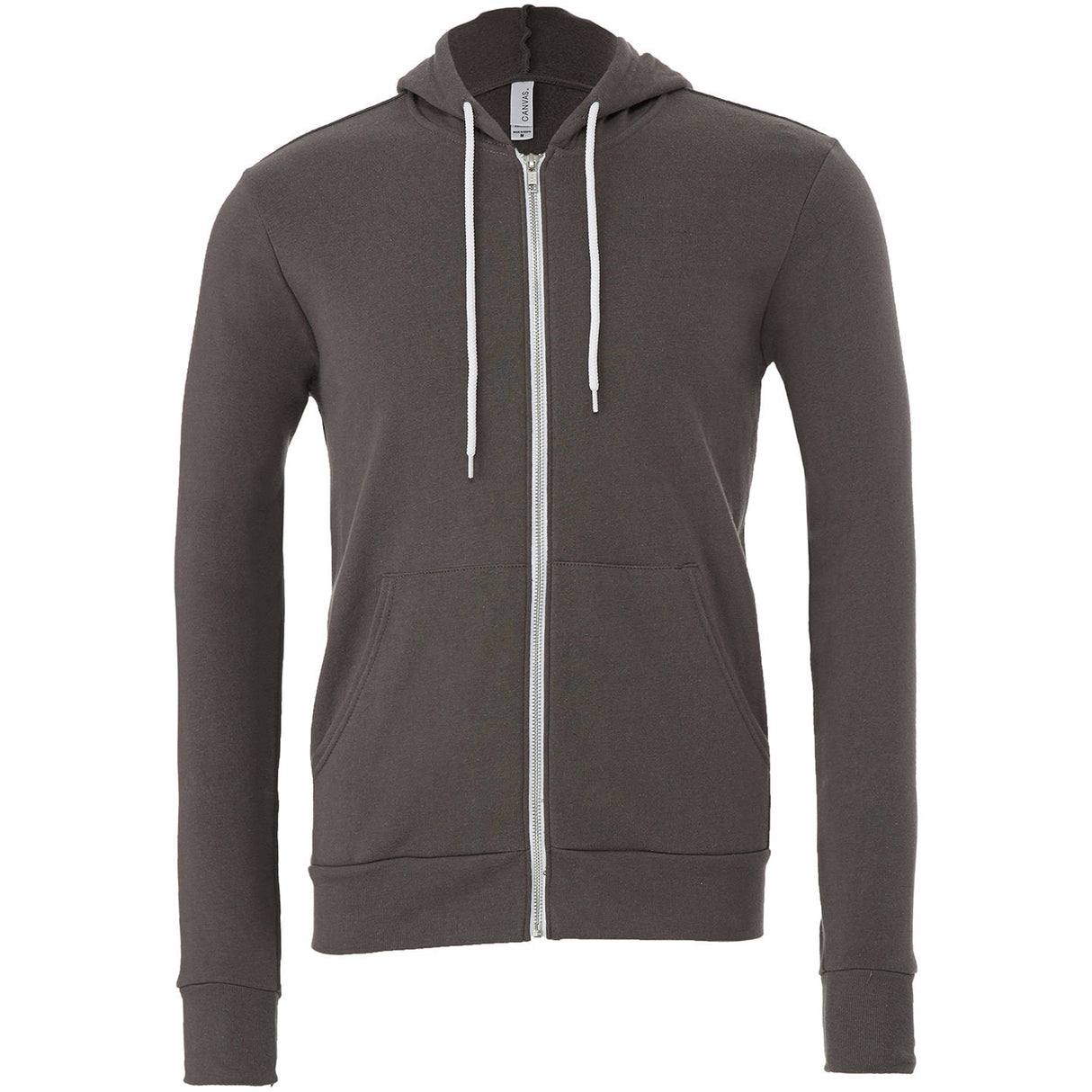 Bella Canvas Unisex Polycotton Fleece Full-Zip Hoodie - Asphalt