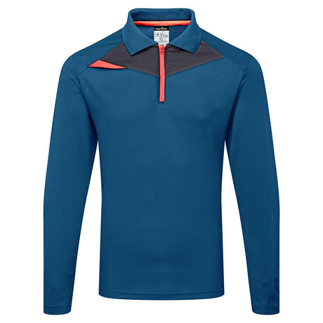 Portwest DX4 Polo Shirt L/S #colour_metro-blue