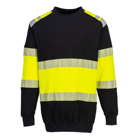 Portwest PW3 Flame Resistant Class 1 Sweatshirt #colour_yellow-black