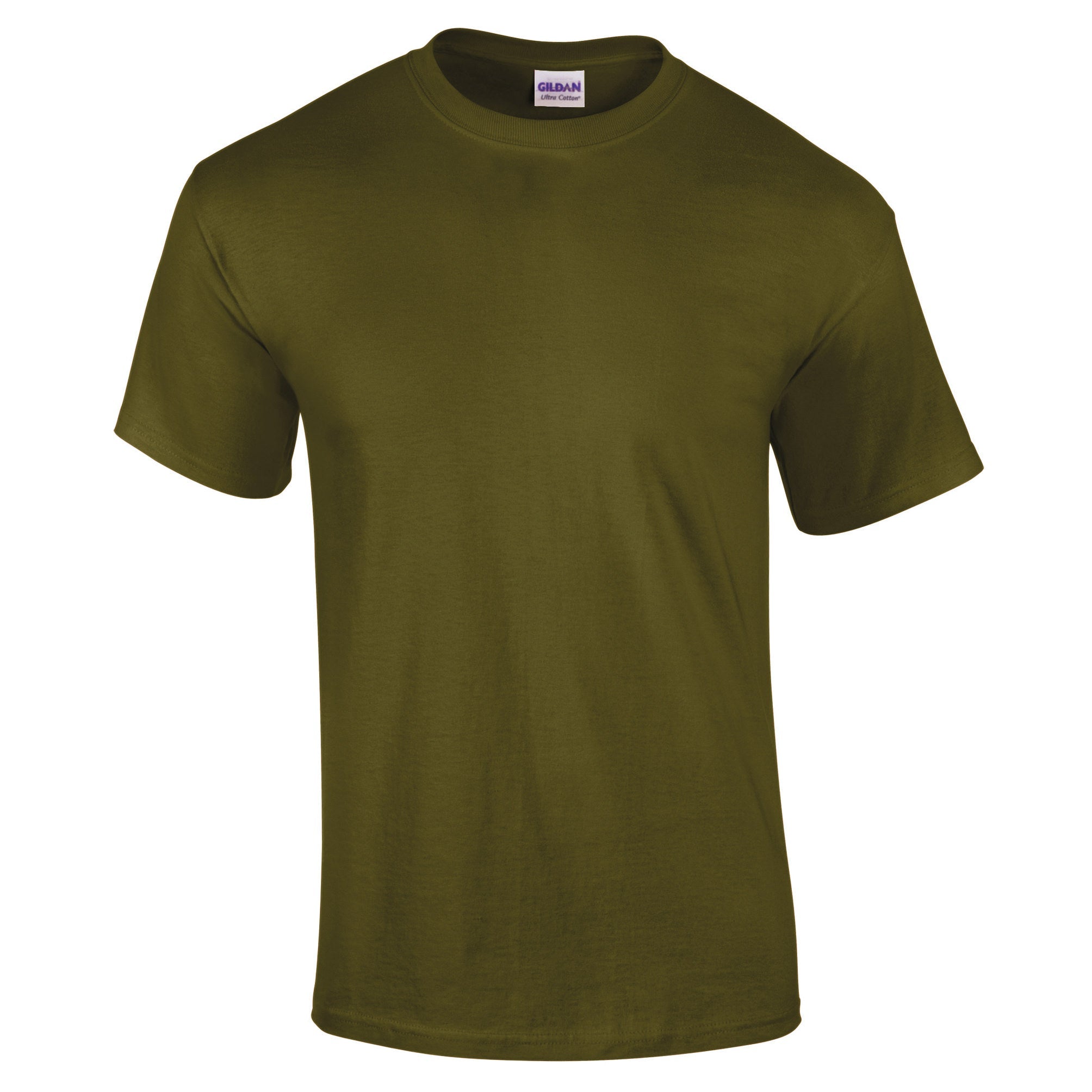 Gildan T-shirt Uomo In Cotone | Confezione Da 10 | Colore Olivastro | Taglia L | Maglietta Basic Pesante