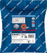 Bosch Professional Expert X-LOCK Prisma Ceramic Fibre Disc, R782 Inox 125mm, G60  - 22.23mm