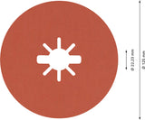 Bosch Professional Expert X-LOCK Prisma Ceramic Fibre Disc, R782 Inox 125mm, G60  - 22.23mm