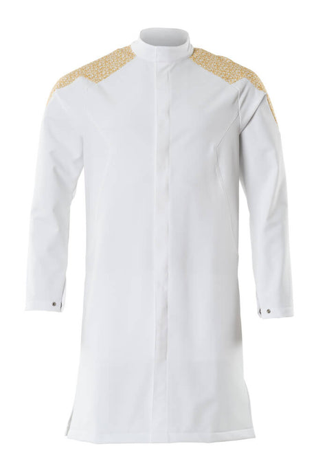 Mascot Food & Care Ultimate Stretch Jacket #colour_white-curry-gold
