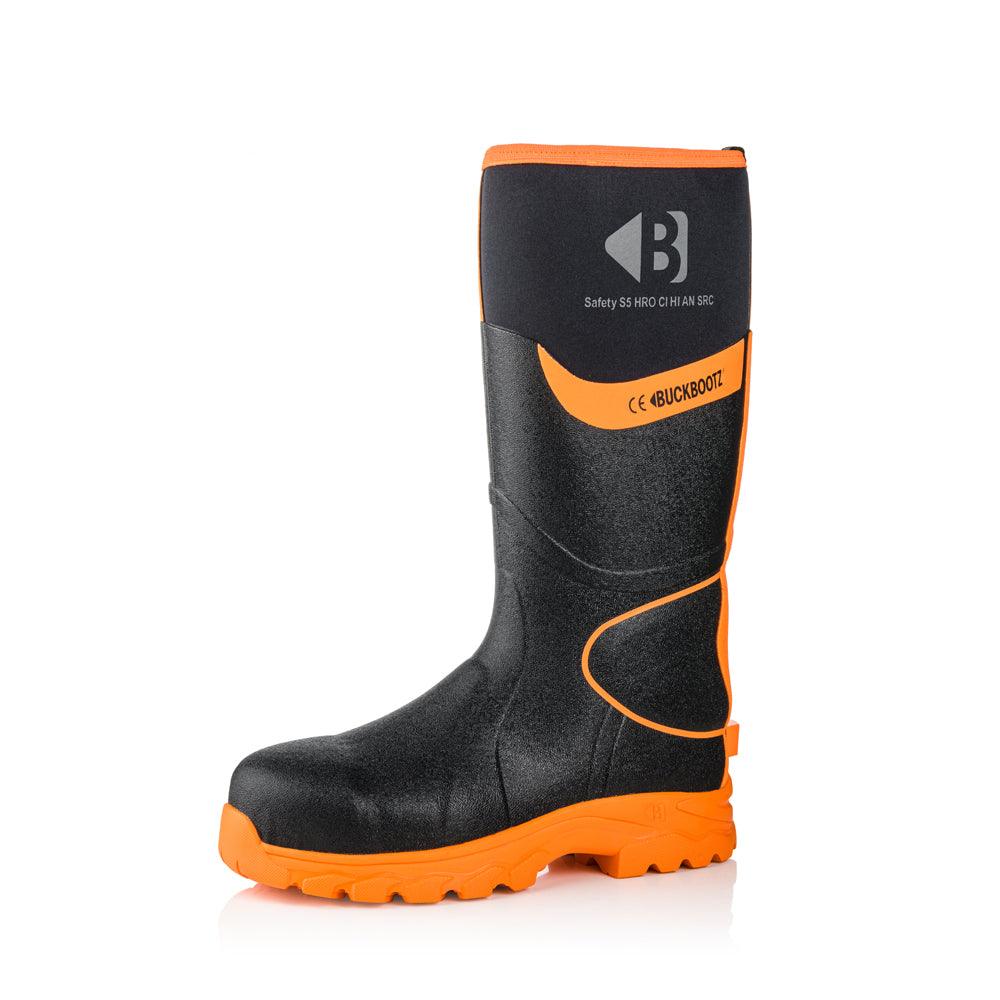 Buckbootz BBZ8000 High Visibility Neoprene/Rubber Safety Wellington Bo