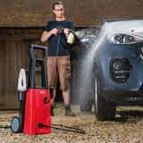 Draper Tools 230V Pressure Washer, 1600W, 135Bar, Red