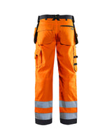 Blaklader Hi-Vis Craftsman Trousers 1568 - Hi-Vis Orange/Mid Grey