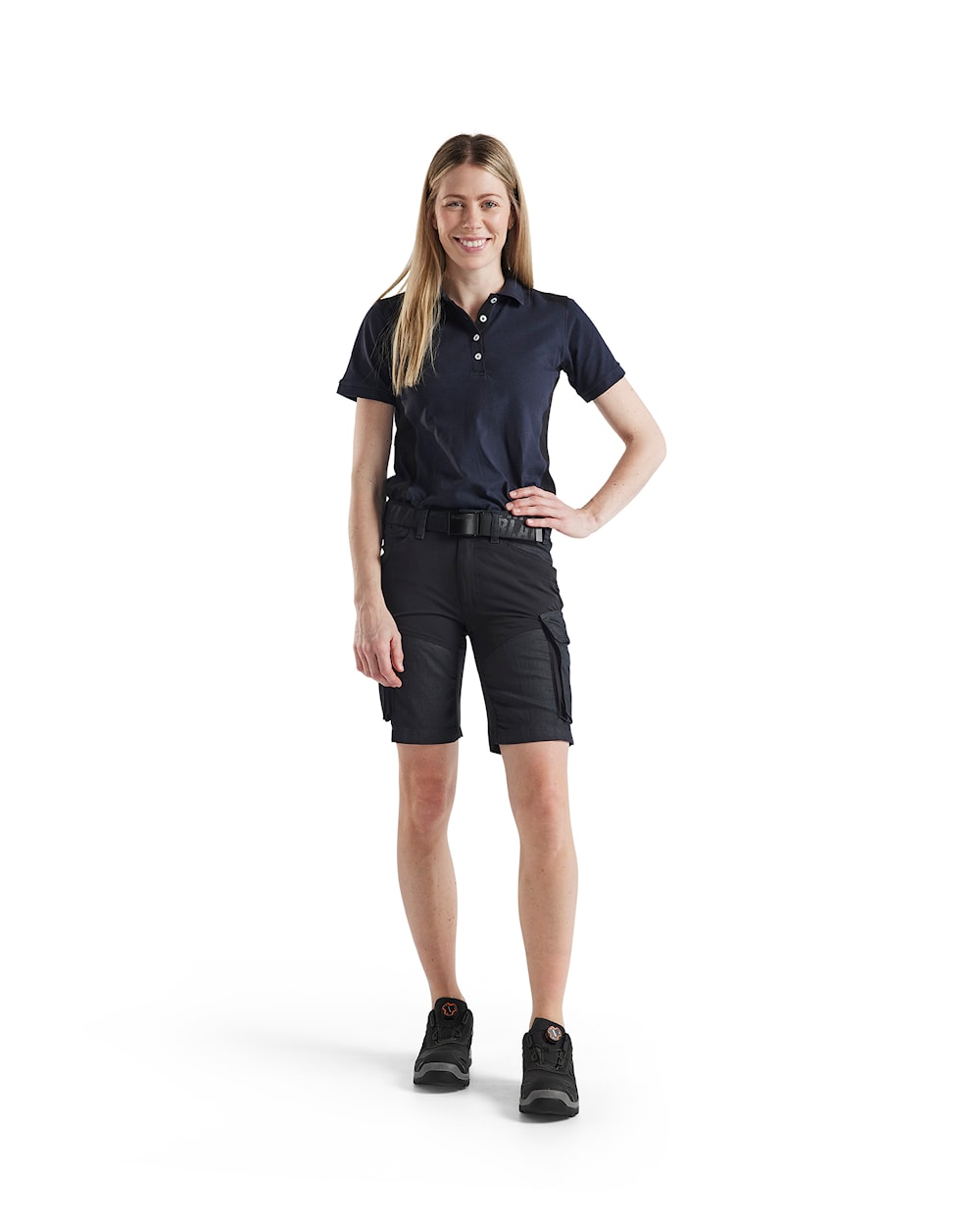 Blaklader Women's Service Shorts Stretch 7137 #colour_navy-blue-black