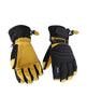 Blaklader Work Gloves Lined Leather 2238 #colour_black-hi-vis-yellow