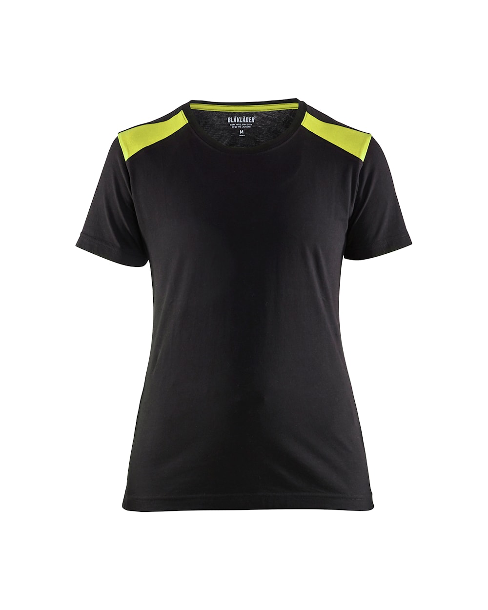 Blaklader Women's T-Shirt 3479 #colour_black-hi-vis-yellow