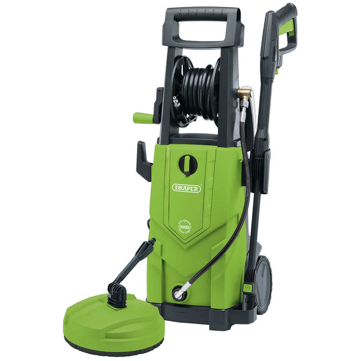 Draper Tools 230V Pressure Washer, 2200W, 165Bar, Green