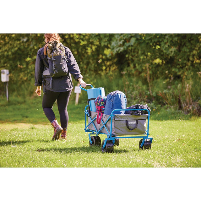 Draper Tools Foldable Cart With Large Wheels, 80Kg