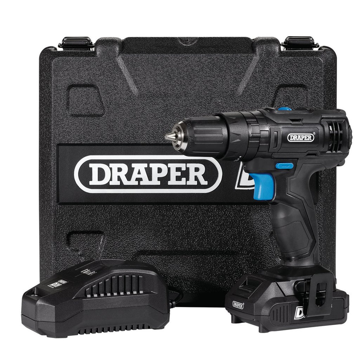 Draper Tools D20 20V Combi Drill Kit, 1 x 2.0Ah Battery, 1 x Charger (13 Piece)