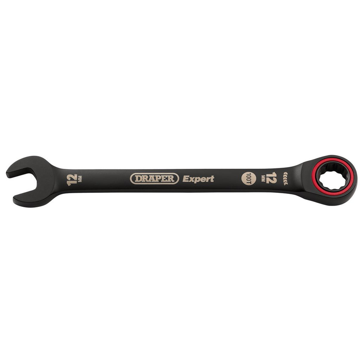 Draper Tools Expert HI-TORQ® Metric Ratchet Combination Spanner, 12mm, Black