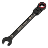 Draper Tools Expert HI-TORQ® Metric Flexible Head Ratchet Combination Spanner, 11mm, Black