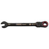 Draper Tools Expert HI-TORQ® Metric Flexible Head Ratchet Combination Spanner, 11mm, Black