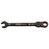 Draper Tools Expert HI-TORQ® Metric Flexible Head Ratchet Combination Spanner, 13mm, Black