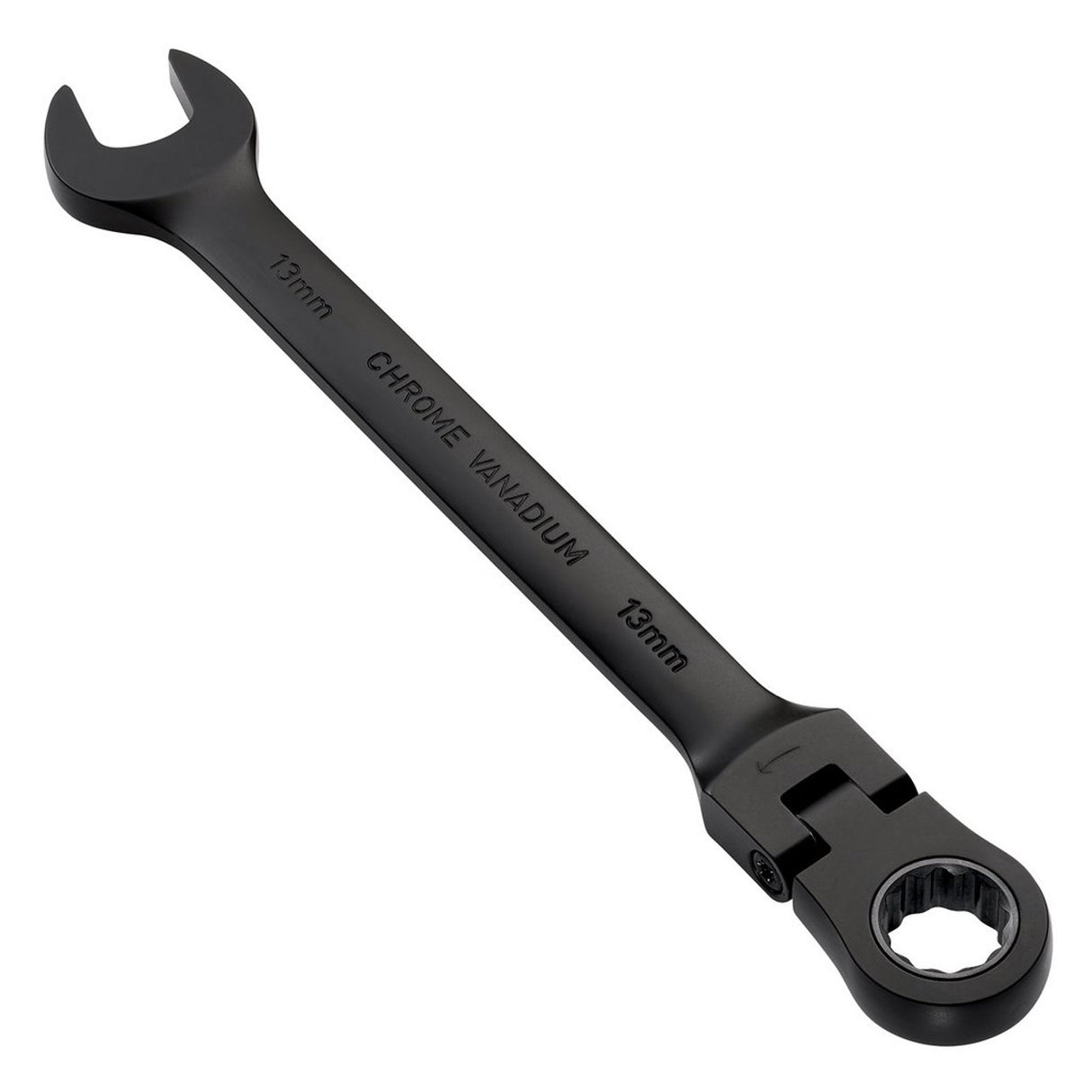 Draper Tools Expert HI-TORQ® Metric Flexible Head Ratchet Combination Spanner, 13mm, Black