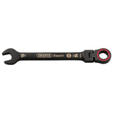 Draper Tools Expert HI-TORQ® Metric Flexible Head Ratchet Combination Spanner, 16mm, Black