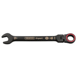 Draper Tools Expert HI-TORQ® Metric Flexible Head Ratchet Combination Spanner, 19mm, Black