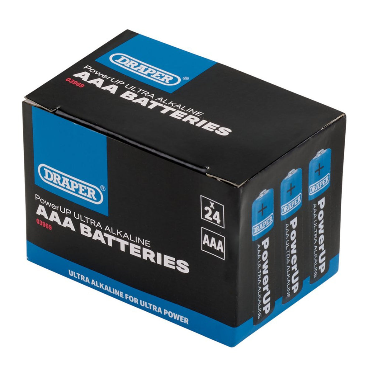 Draper Tools Powerup Ultra Alkaline AAA Batteries (Pack Of 24)