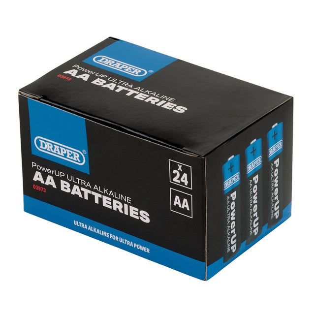 Draper Tools Powerup Ultra Alkaline AA Batteries (Pack Of 24)