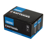 Draper Tools Powerup Ultra Alkaline C Batteries (Pack Of 12)