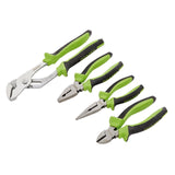 Draper Tools Soft Grip Pliers Set, Green (4 Piece)