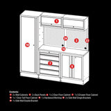 Draper Tools Bunker Modular Storage Combo With Hardwood Worktop (11 Piece)