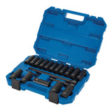 Draper Tools HI-TORQ® Metric Deep Impact Socket Set, 1/2" Sq. Dr. (19 Piece)