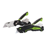 Draper Tools Retractable & Folding Trimming Knife Set With 10 x Sk2 Two Notch Blades