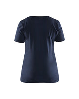 Blaklader Women's T-Shirt 3479 #colour_dark-navy-blue-hi-vis-yellow