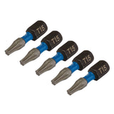 Draper Tools Expert TX-STAR® Impact Screwdriver Bits, T15 x 25mm, 1/4" Hex (Pack of 5)