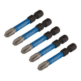 Draper Tools Draper Expert Cross Slot/Ph Type Impact Screwdriver Bits, No.3 x 50mm, 1/4" Hex (Pack Of 5)