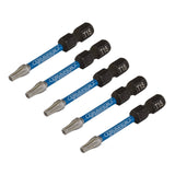 Draper Tools Expert TX-STAR® Impact Screwdriver Bits, T15 x 50mm, 1/4" Hex (Pack of 5)