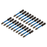 Draper Tools Expert PZ-Type Impact Screwdriver Bits, No.2 x 50mm, 1/4" Hex (Pack Of 20)