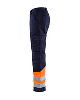 Blaklader Hi-Vis Trousers 1564 - Navy Blue/Hi-Vis Orange