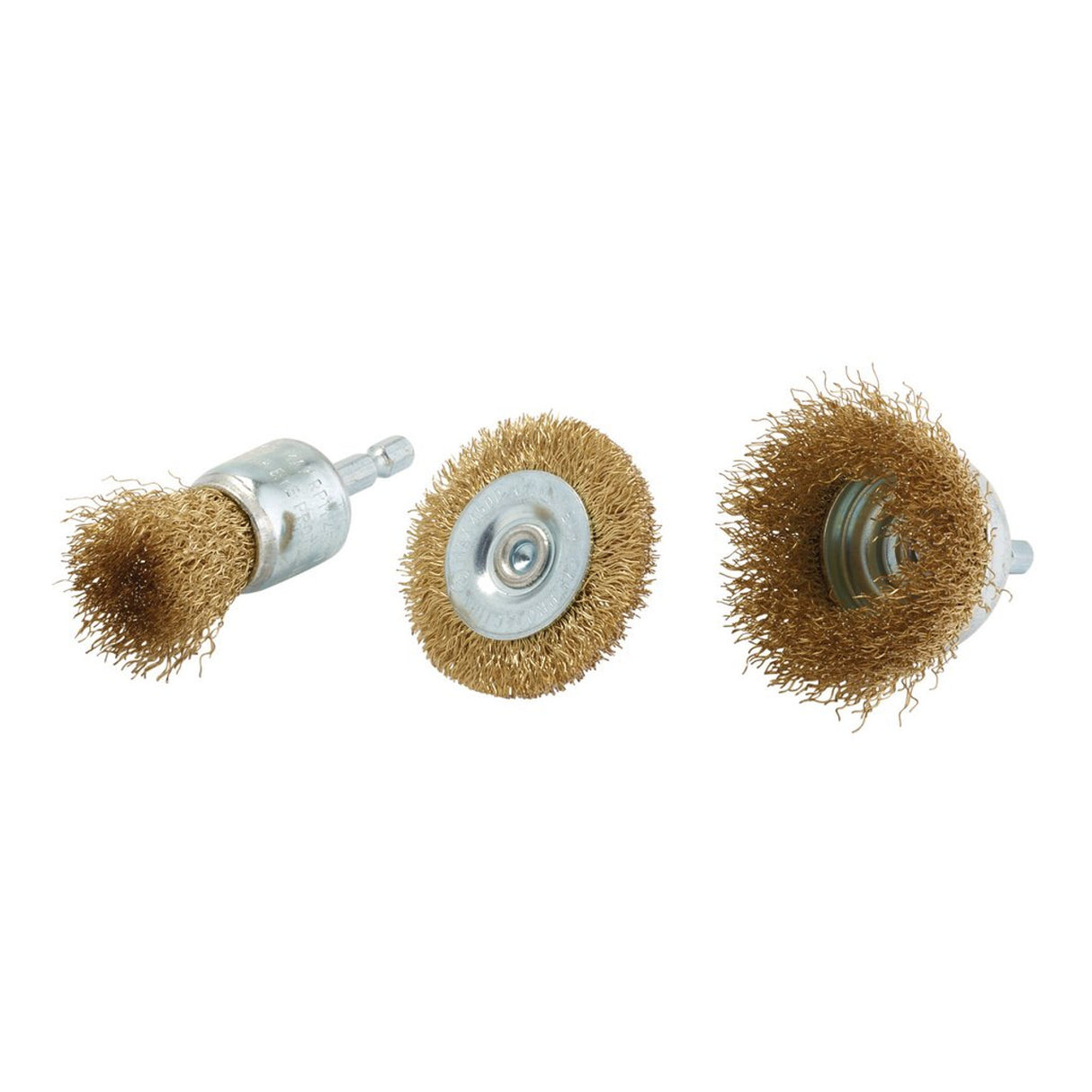 Draper Tools Brass Steel Crimped Wire Brush Set (3 Piece)