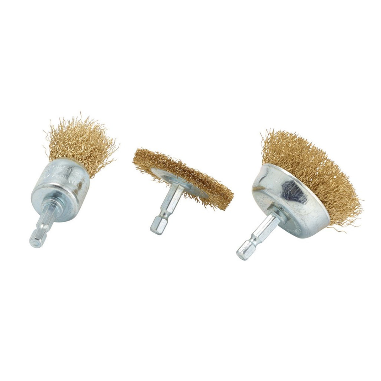 Draper Tools Brass Steel Crimped Wire Brush Set (3 Piece)