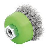 Draper Tools Stainless-Steel Crimped Wire Cup Brush, 65mm, M14